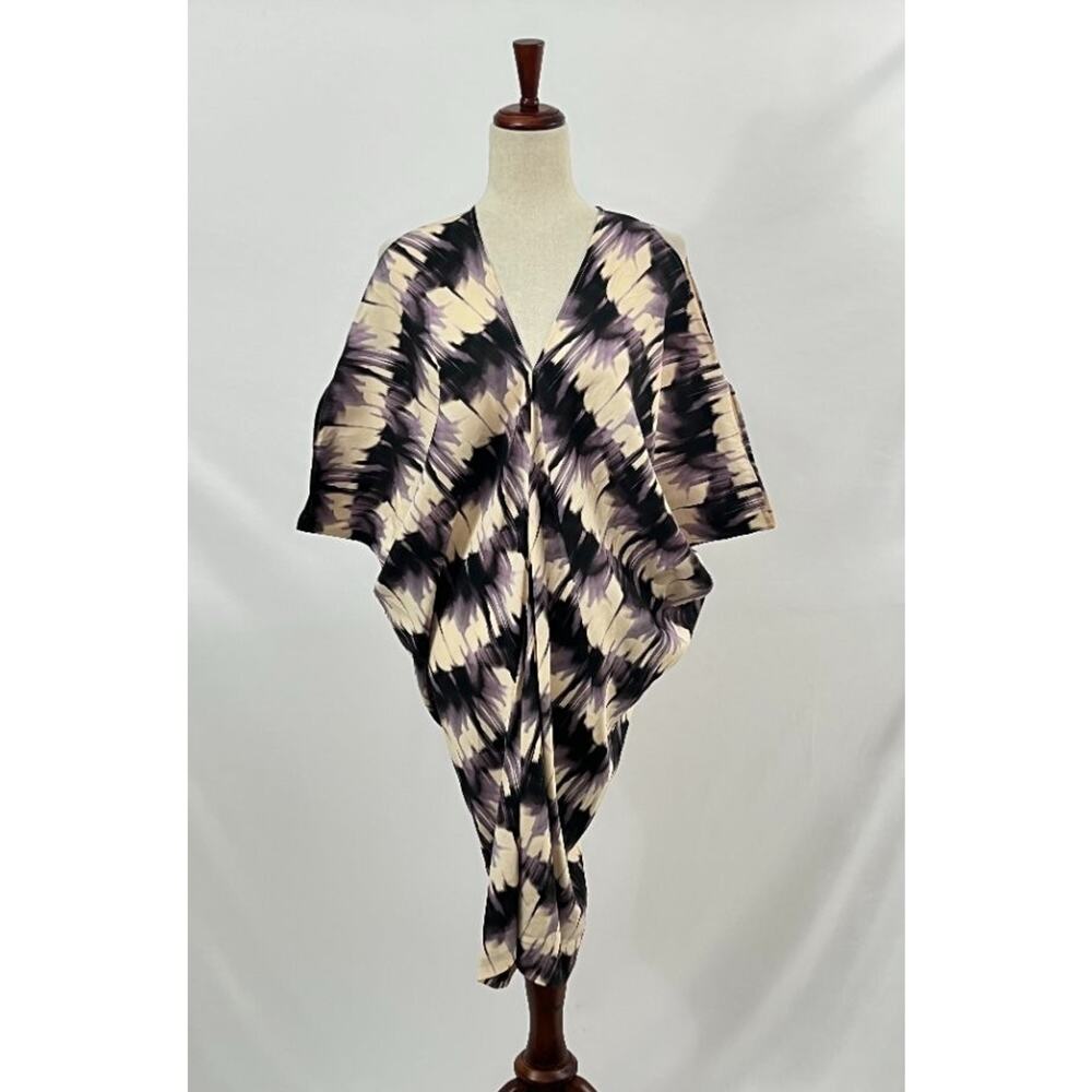 ZERO + MARIA CORNEJO Sz 6 S Stretch Silk Print Ruched Dress NWT